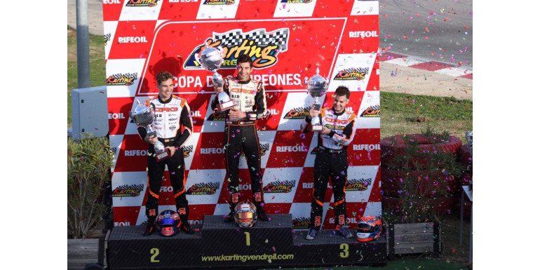 At Vendrell Cunati goes on the podium with the Modena Kart Team.